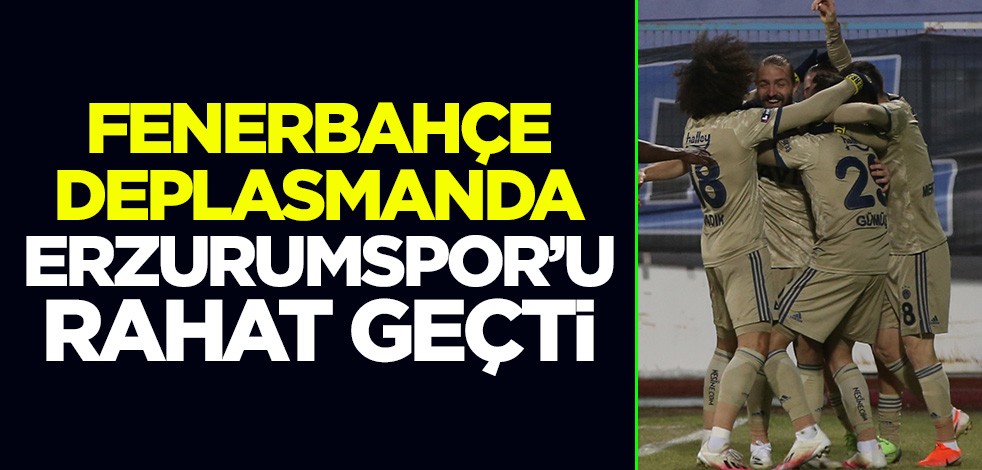 Fenerbahçe, deplasmanda Erzurumspor'u 3-0 mağlup etti