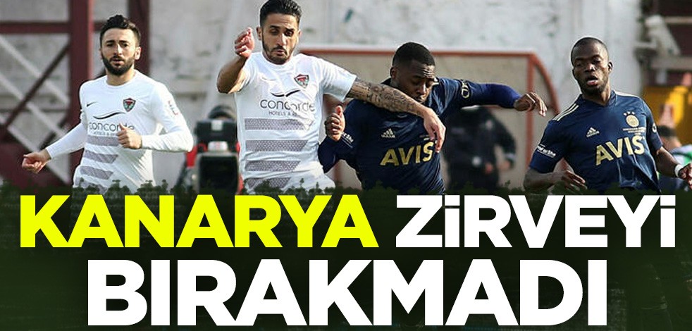 Fenerbahçe, deplasmanda Hatayspor'un 2-1 mağlup etti