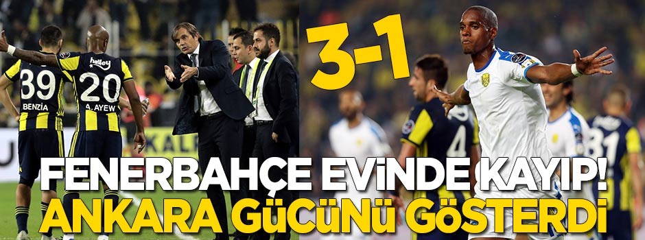 Fenerbahçe evinde kayıp! Ankara gücünü gösterdi: 3-1!