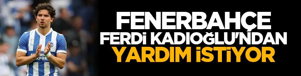 Fenerbahçe Ferdi Kadıoğlu'ndan yardım istiyor