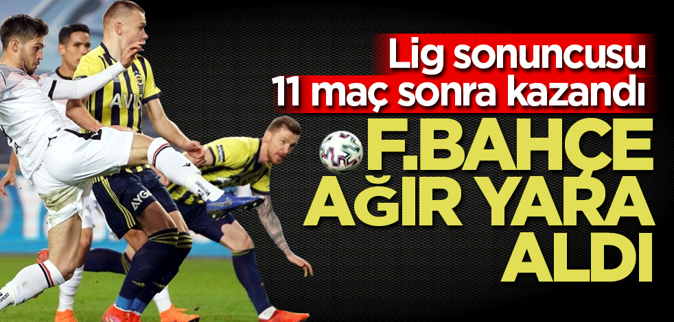 Fenerbahçe şampiyonluk yarışında ağır yara aldı