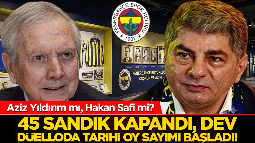 Fenerbahçe'de seçim tamamlandı, nefesler tutuldu! 45 sandık kapandı, dev düelloda tarihi oy sayımı başladı!