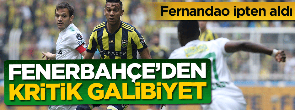Fenerbahçe'den kritik galibiyet