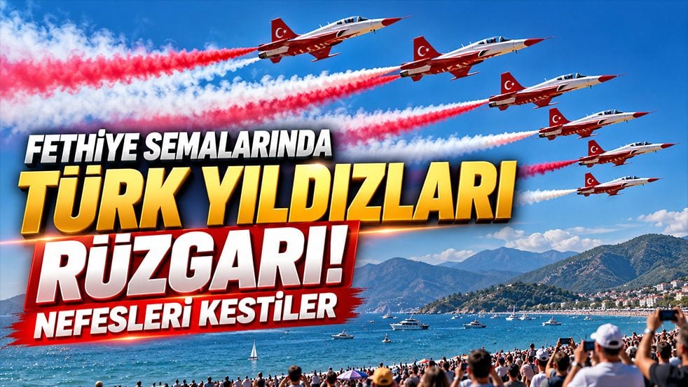 Fethiye semalarında Türk Yıldızları rüzgarı! Nefesleri kestiler