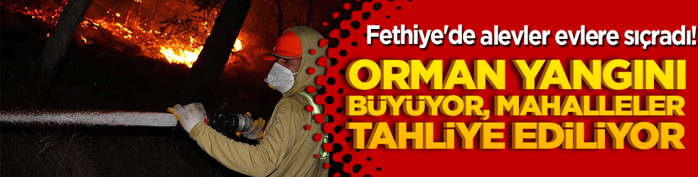 Fethiye'de alevler evlere sıçradı! Orman yangını büyüyor, mahalleler tahliye ediliyor!
