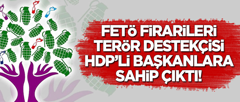 FETÖ firarileri terör destekçisi HDP’li başkanlara sahip çıktı!