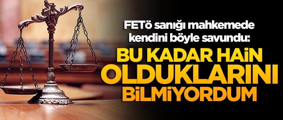 FETÖ sanığı mahkemede kendini böyle savundu: Bu kadar hain olduklarını bilmiyordum