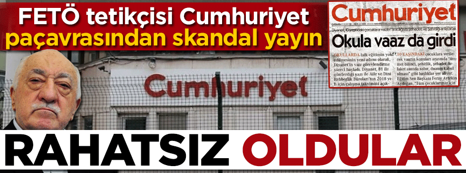 FETÖ tetikçisi gazeteden skandal yayın!