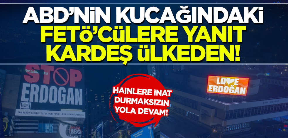 FETÖ'cülerin 'Stop Erdoğan' ilanına karşı Saray Bosna'dan 'Love Erdoğan!' mesajı