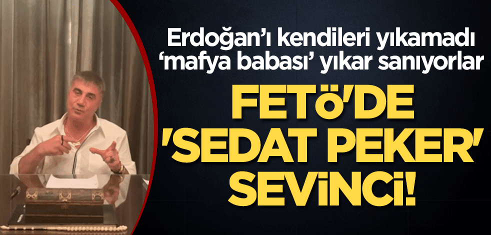 FETÖ'de 'Sedat Peker' sevinci!