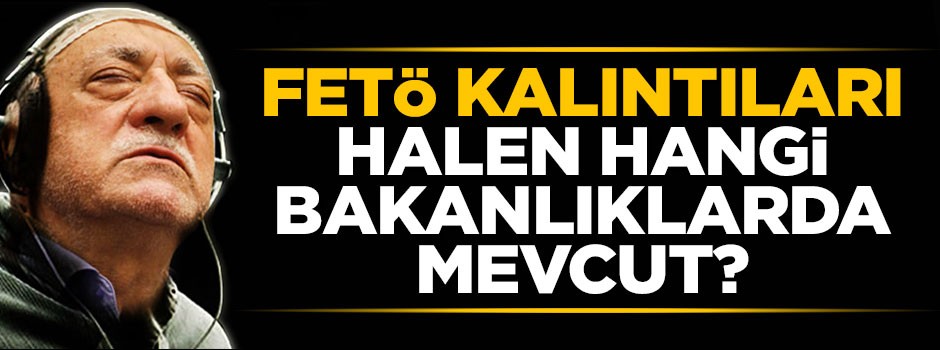 FETÖ'nün kalıntıları halen hangi bakanlıklarda mevcut?