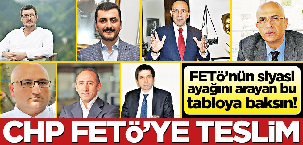 FETÖ’nün siyasi ayağını arayan bu tabloya baksın! CHP FETÖ’ye teslim