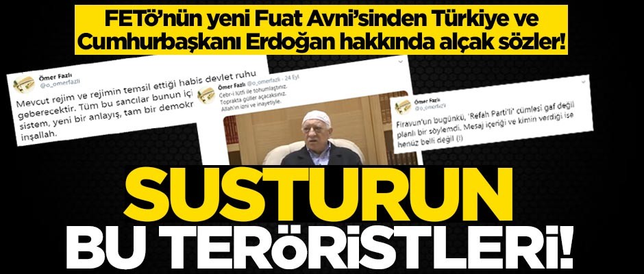 FETÖ'nün yeni Fuat Avni'sinden Türkiye ve Cumhurbaşkanı Erdoğan hakkında alçak sözler!