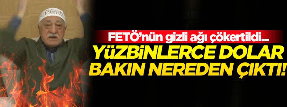 FETÖ'nün yüzbinlerce doları bakın nereden çıktı!