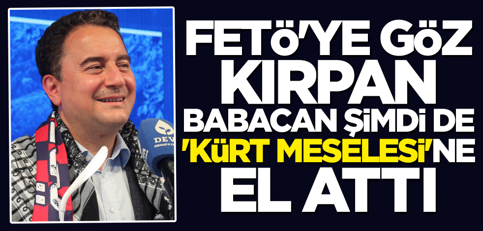 FETÖ’ye göz kırpan Babacan şimdi de "Kürt meselesi"ne el attı: herkesle görüşülmesi gerekir