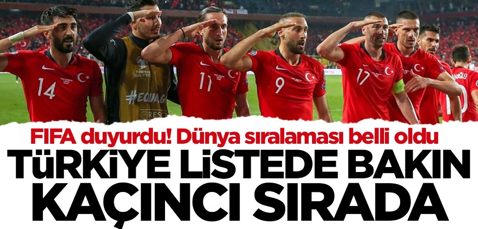 FIFA resmen duyurdu Dünya sıralaması belli oldu