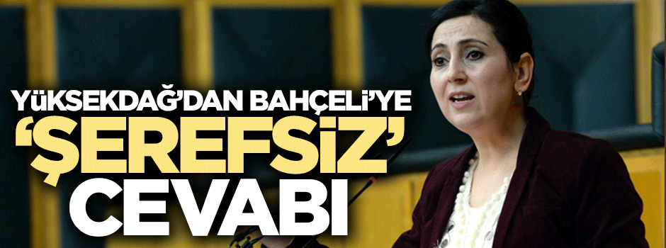 Figen Yüksekdağ'dan Devlet Bahçeli'ye 'şerefsiz' cevabı