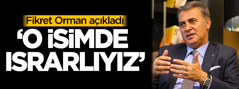 Fikret Orman: Israrlıyız