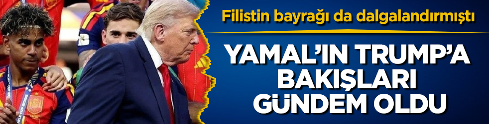 Filistin bayrağı da dalgalandırmıştı! Lamine Yamal’ın Trump’a bakışları gündem oldu