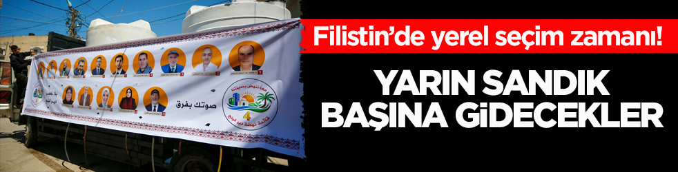 Filistin’de yerel seçim zamanı! Yarın sandık başına gidecekler