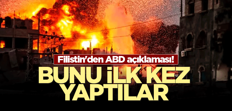 Filistin'den ABD açıklaması! Dikkat çeken bir çağrıda bulundular