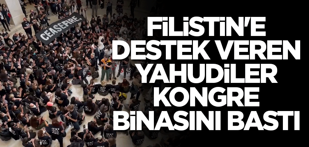Filistin'e destek veren Yahudiler Kongre binasını bastı