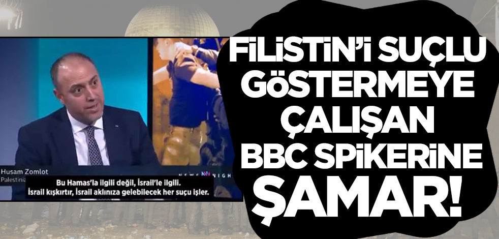 Filistin'i suçlu göstermeye çalışan BBC spikerine şamar!
