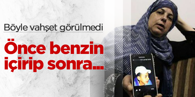 Filistinli gence benzin içirip vahşice diri diri yaktılar