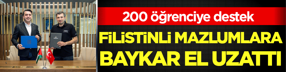 Filistinli mazlumlara Baykar el uzattı: 200 öğrenciye destek!