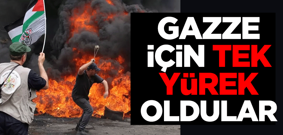 Filistinliler Gazze için tek yürek oldu