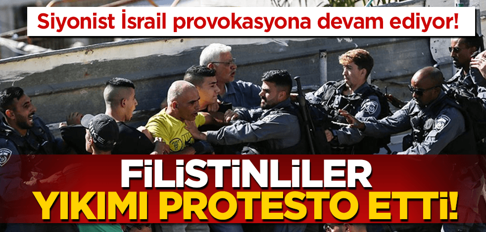Filistinliler, İsrail'in Doğu Kudüs'teki yıkım planını protesto etti