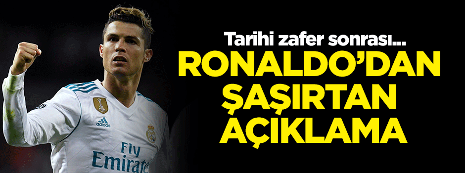 Final sonrası Ronaldo'dan şoke eden açıklama
