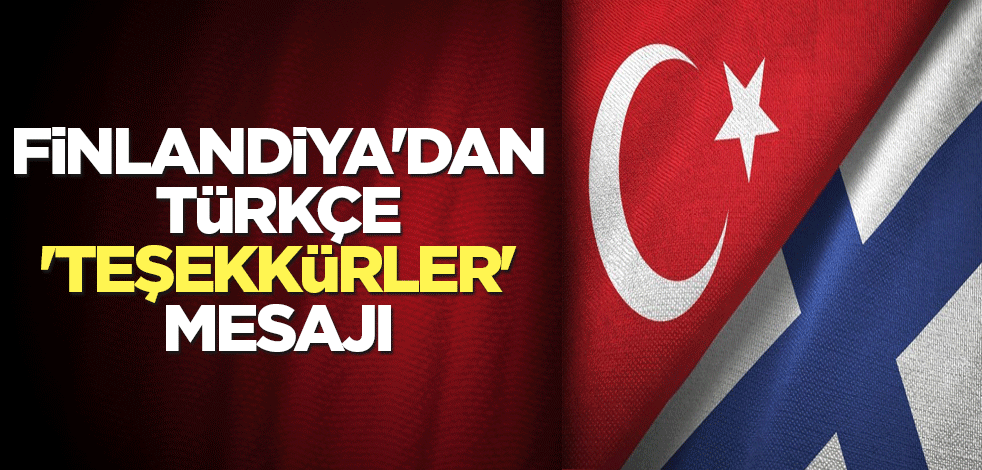Finlandiya'dan Türkçe 'teşekkürler' mesajı