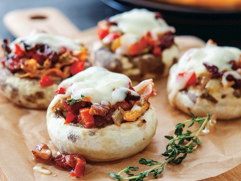 Fırında mantar dolması | Tavuklu mantar çanağı