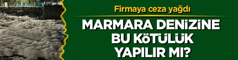 Firmaya ceza yağdı! Marmara Denizine bu kötülük yapılır mı?