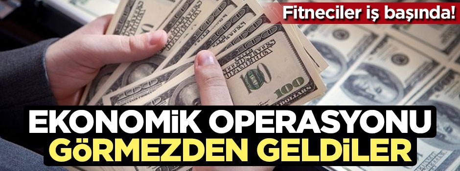 Fitneciler iş başında! Ekonomik operasyonu görmezden geldiler