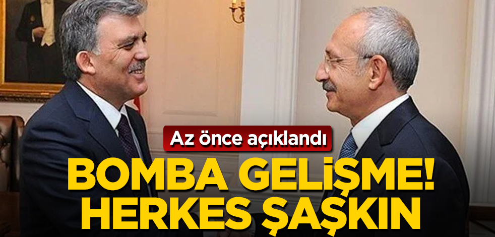 Flaş Abdullah Gül gelişmesi! Herkes şaşkın