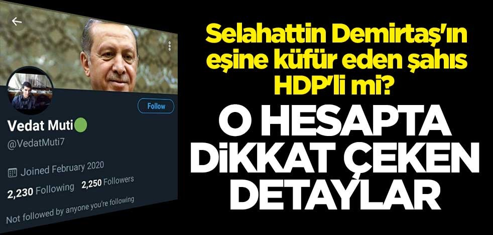 Flaş iddia! Selahattin Demirtaş'ın eşine küfür eden şahıs HDP'li mi? O hesapta dikkat çeken detaylar