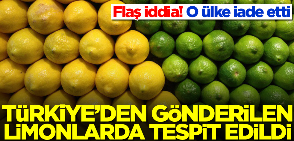 Flaş iddia: Türkiye'den gönderilen limonlarda tespit edildi! O ülke iade etti