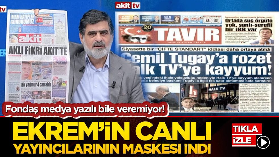 Fondaş medya yazılı bile veremiyor! Ekrem’in canlı yayıncılarının maskesi indi