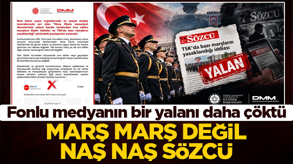 Fonlu medyanın bir yalanı daha çöktü: Marş marş değil, naş naş Sözcü