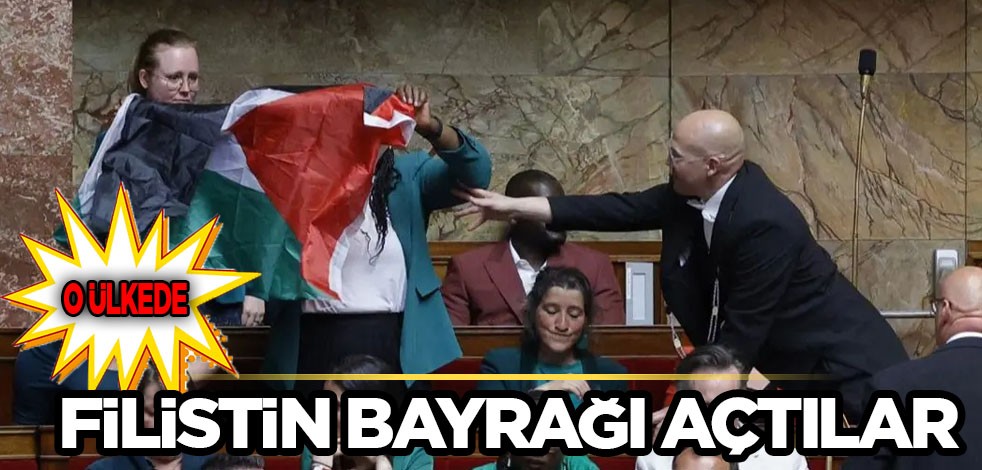 Fransa meclisinde: Kabine toplantısı sırasında bir milletvekili Filistin bayrağı açtı... Oturuma ara verildi