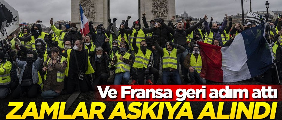 Fransa'da eylemlerin çıkmasına neden olan zamlar askıya alındı