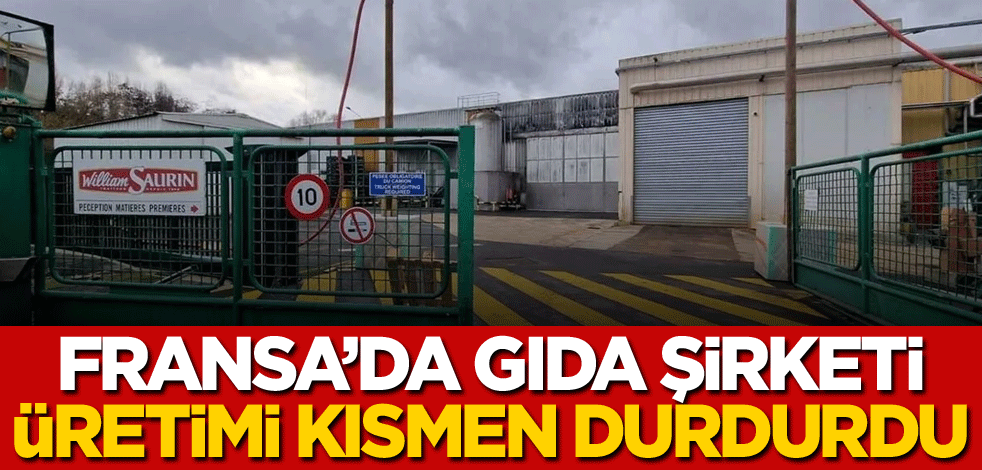 Fransa'da gıda şirketi, üretimi kısmen durdurdu