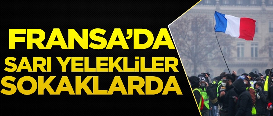 Fransa'da sarı yelekliler sokaklarda
