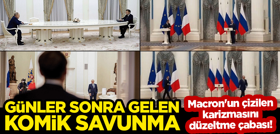 Fransızlardan Macron'un çizilen karizmasını düzeltme çabası! Günler sonra gelen komik savunma