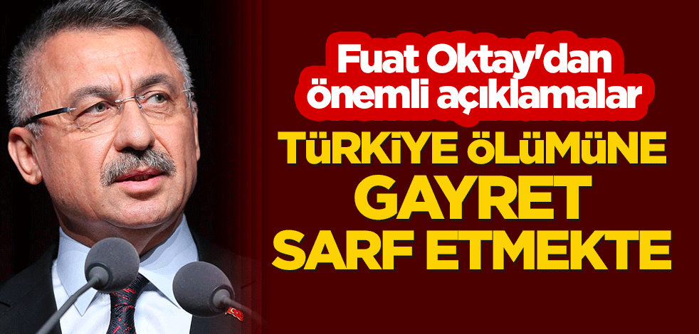 Fuat Oktay'dan önemli açıklamalar: Türkiye ölümüne gayret sarf etmekte
