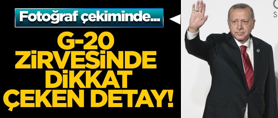 G-20 zirvesinde dikkat çeken detay! Fotoğraf çekiminde...