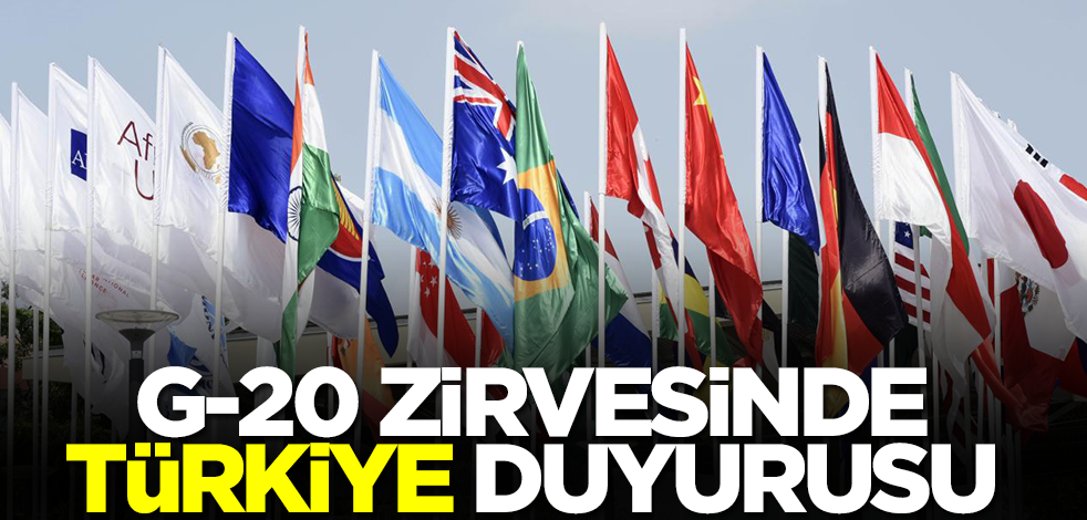 G-20 Zirvesinde Türkiye duyurusu! Az önce dünya ile paylaşıldı