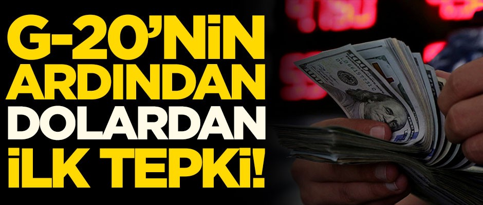 G-20'nin ardından dolardan ilk tepki